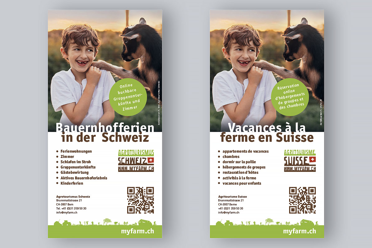 Advertisement Agrotourismus Schweiz Brochure RailAway